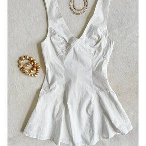 Free People Ivory Eye Catching Mini Dress